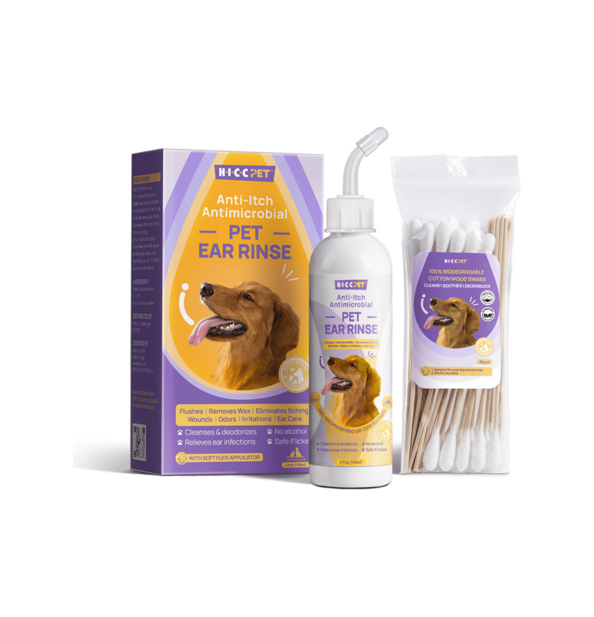 HICCPET | 寵物止痕抗菌潔耳水 118ml（貓狗適用） - Lantau Pet