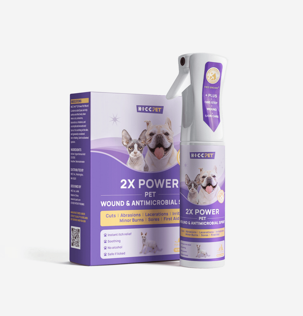 HICCPET | 2X寵物傷口抗菌噴霧 300ml（貓狗適用） - Lantau Pet