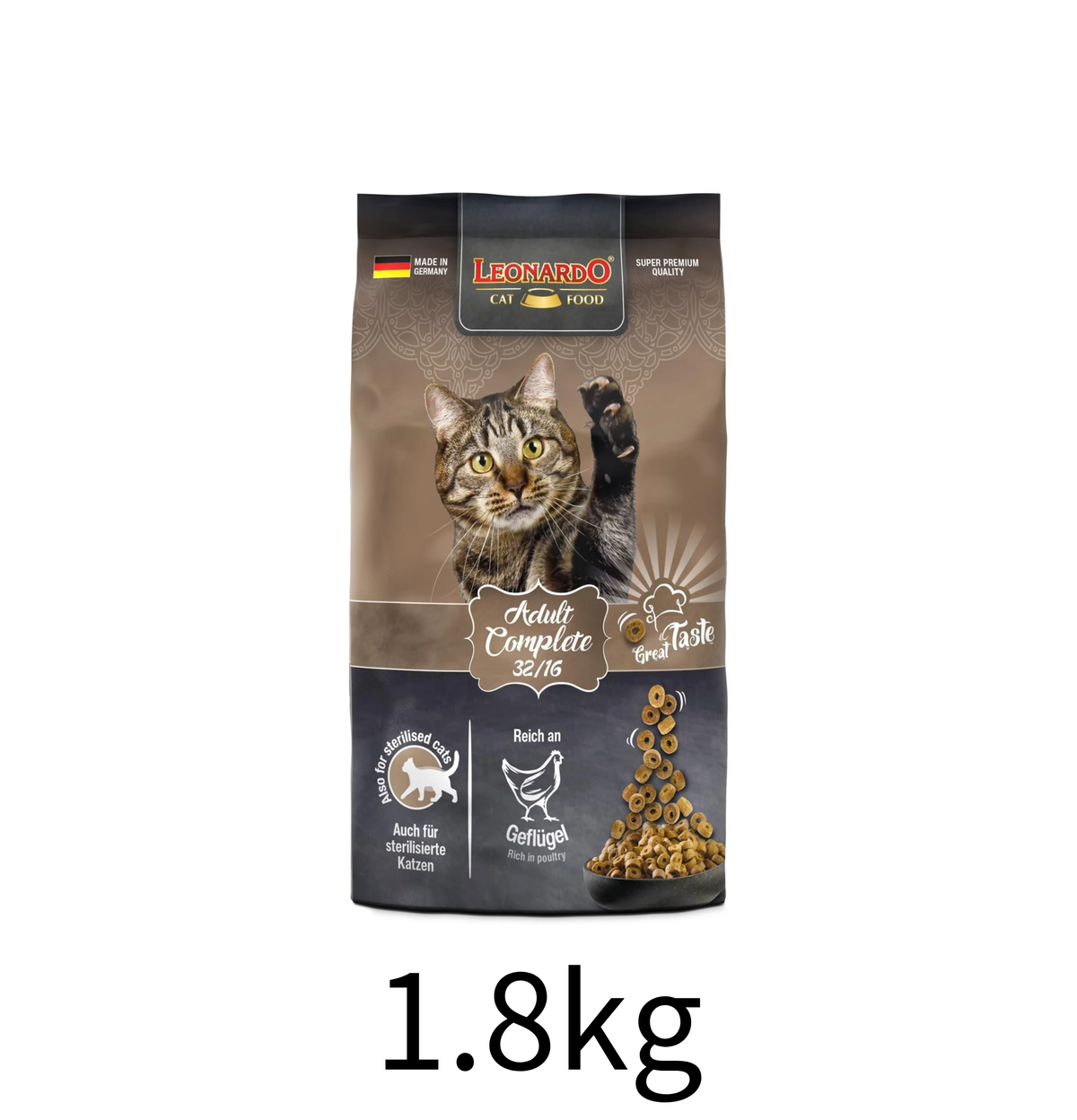 Leonardo & Belcando Cat Food | 無穀物32/16全階家禽成貓貓乾糧 - Lantau Pet
