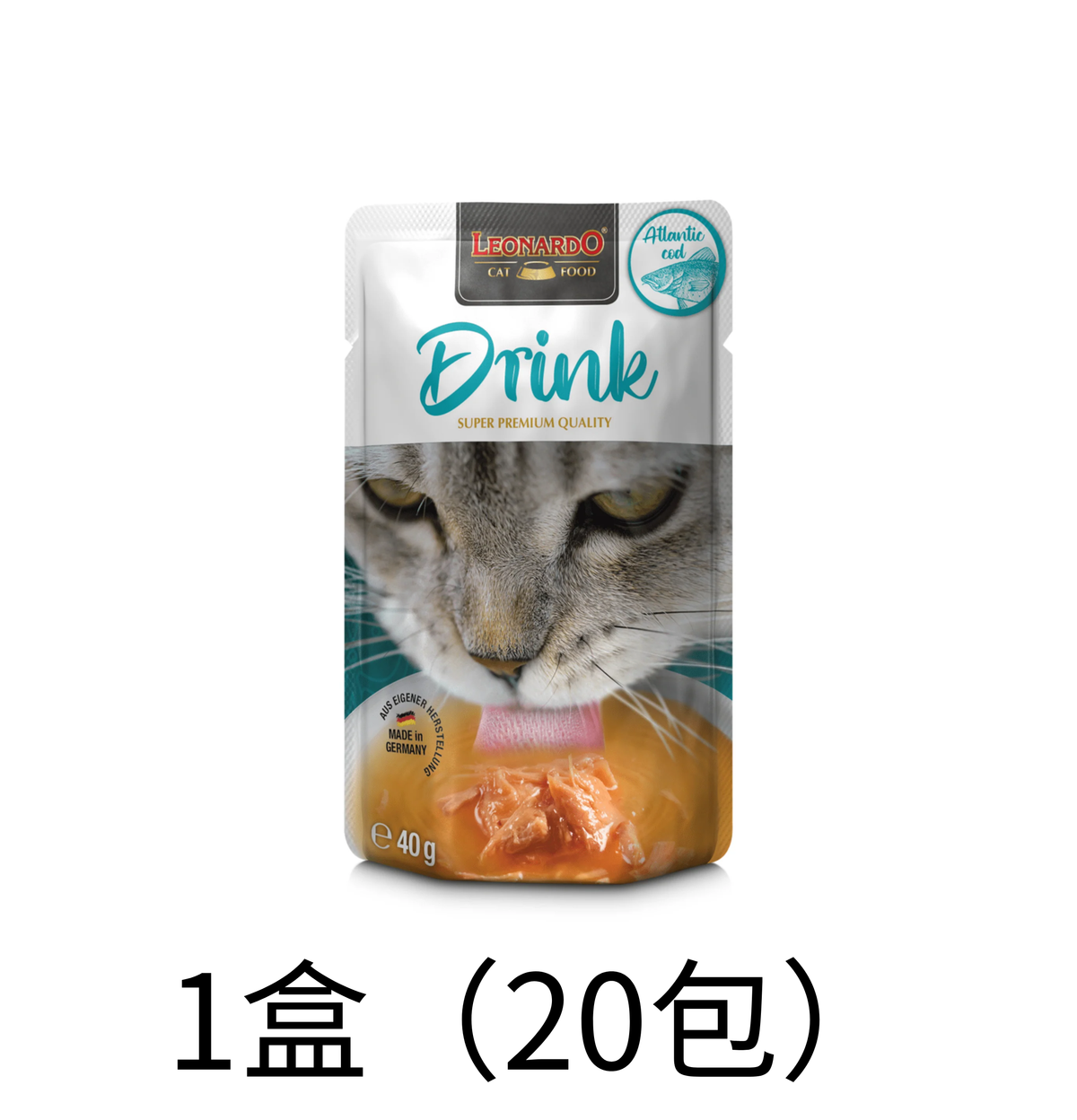 Leonardo & Belcando Cat Food | 貓濕糧湯包系列 Drinks - 鱈魚配方 40g - Lantau Pet