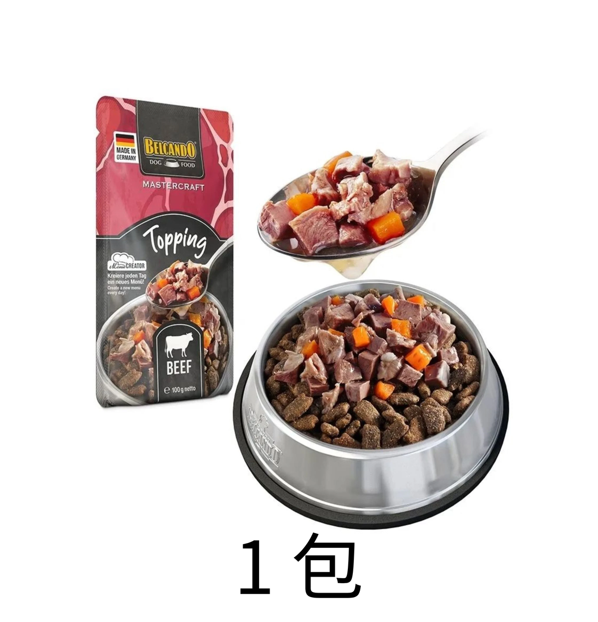 leonardo-belcando-dog-food-mastercraft-toppings-beef-with-carrots-1bag - Lantau Pet