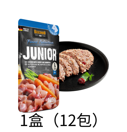leonardo-belcando-dog-food-moist-food-finest-selection-junior-chicken-with-carrots-1盒（12包） - Lantau Pet