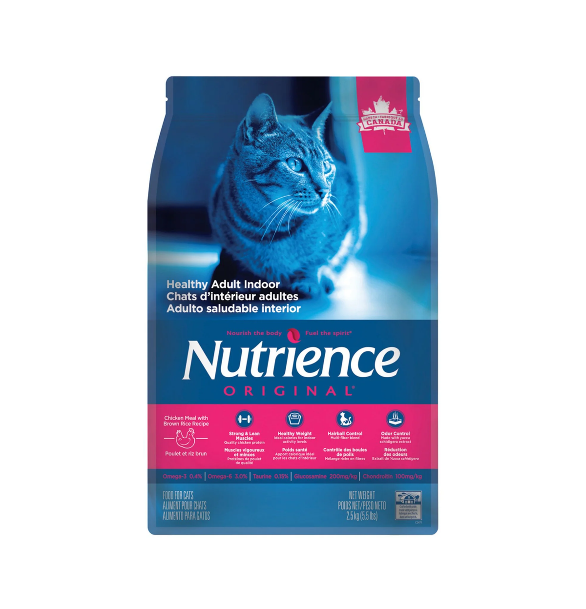 Nutrience | Original 系列去毛球除臭室內貓乾糧 5.5lb - Lantau Pet