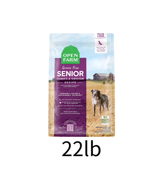 Open Farm | 無穀物火雞走地雞肉老犬狗乾糧 22lb
