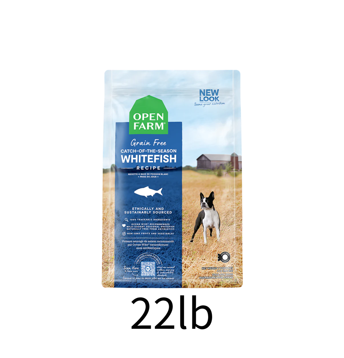 Open Farm | 無穀物海捕時令白魚扁豆配方狗乾糧 22lb