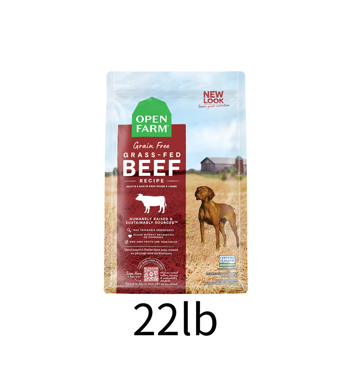 Open Farm | 無穀物草飼牛肉配方狗乾糧 22lb