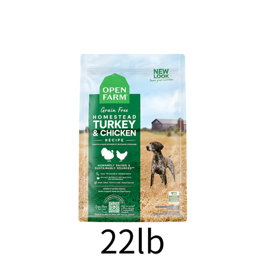 Open Farm | 無穀物火雞走地雞配方狗乾糧 22lb
