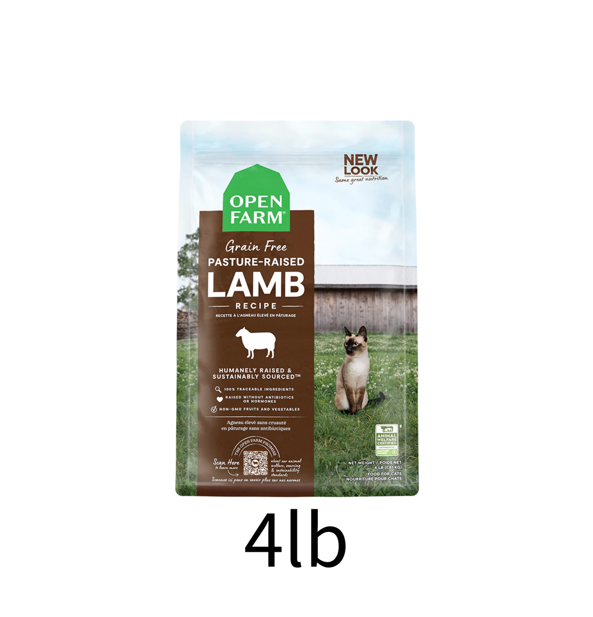 Open Farm | 無穀物羊肉蔬菜配方貓乾糧 4lb