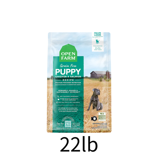 Open Farm | 無穀物野生三文魚走地雞肉幼犬狗乾糧 22lb