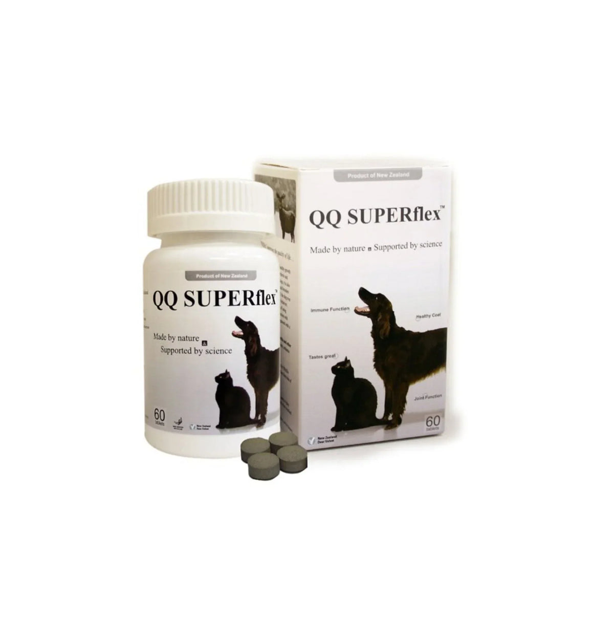 QQ Superflex | 鹿茸QQ 60粒（貓狗食用） - Lantau Pet