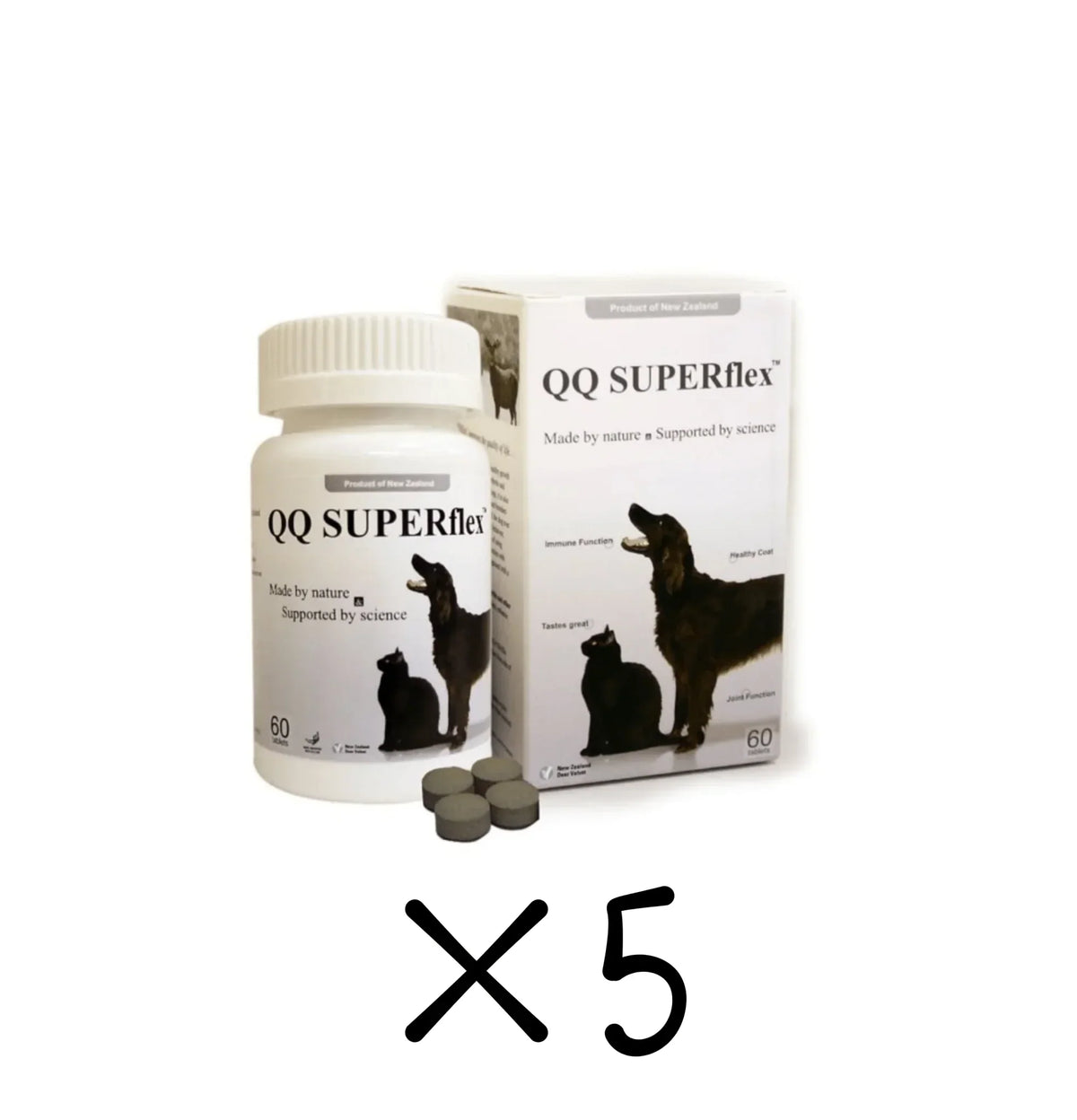 QQ Superflex | 鹿茸QQ 60粒（貓狗食用） - Lantau Pet