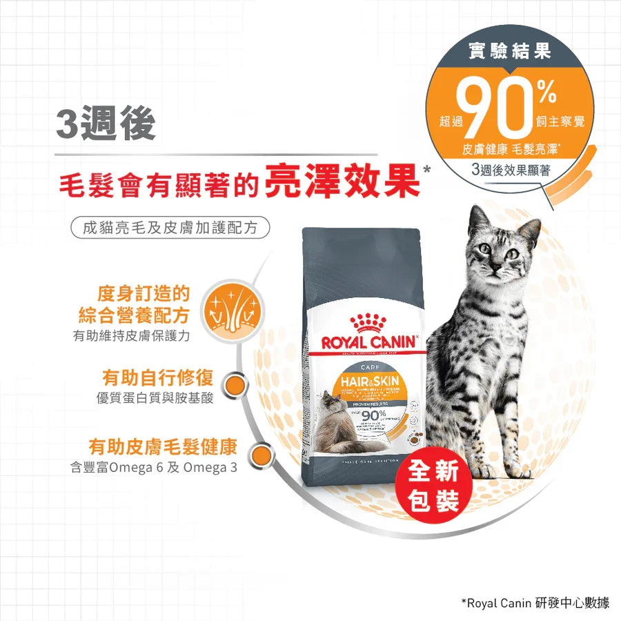 Royal Canin | Hair & Skin Care 亮毛及皮膚健康配方貓乾糧 2kg