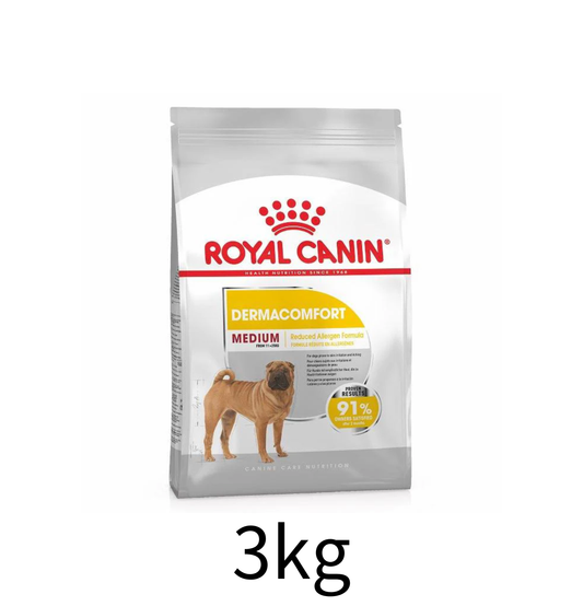 Royal Canin | Medium Dermacomfort 中型犬皮膚舒緩加護配方狗乾糧 3kg