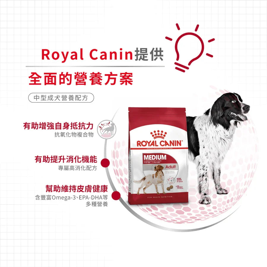 Royal Canin | 中型成犬營養配方 Medium Adult 狗乾糧 15kg