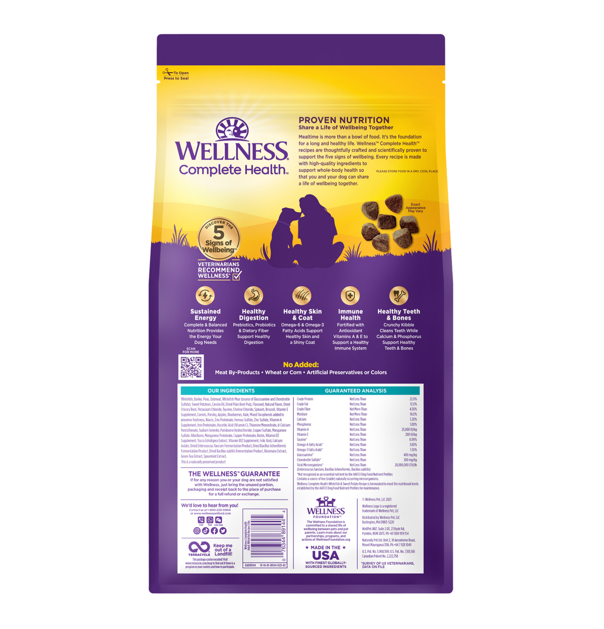 Wellness | Complete Health 鮮魚甜薯配方狗乾糧 15lb