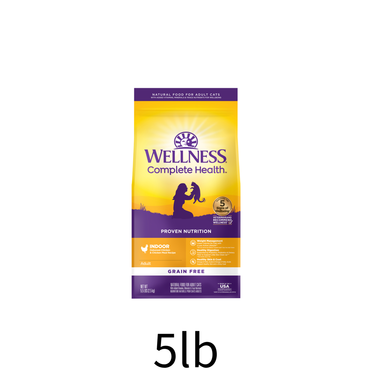 Wellness | Complete Health 無穀物室內貓雞肉貓乾糧 5lb