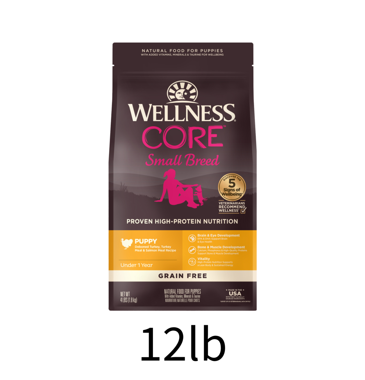 Wellness | Core 無穀物小型幼犬聰明活力食譜狗乾糧 12lb