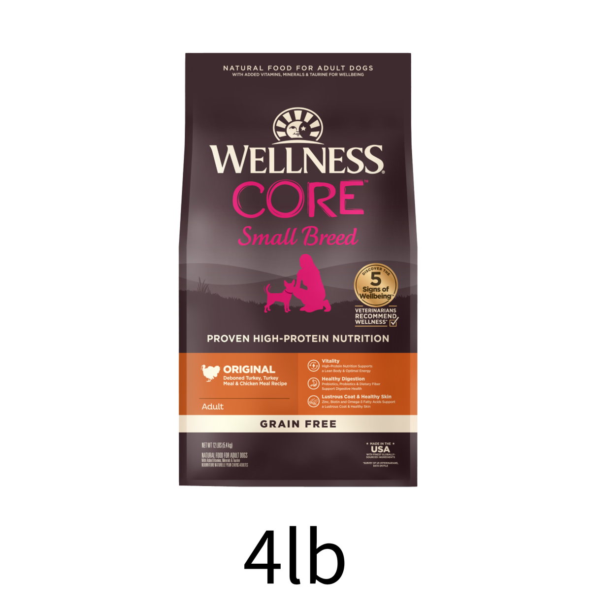 Wellness | Core 無穀物小型成犬均衡成長食譜狗乾糧 4lb