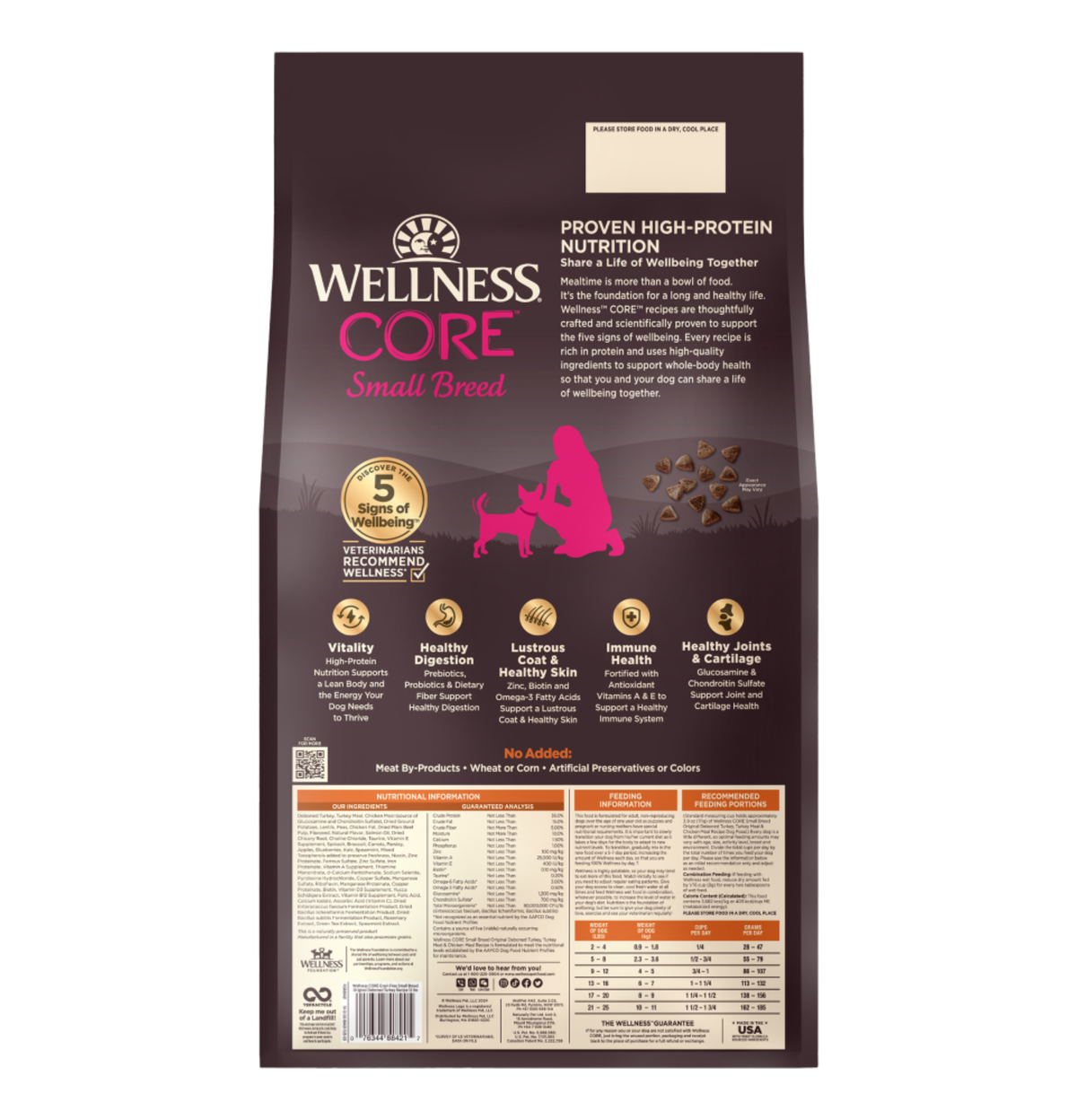Wellness | Core 無穀物小型成犬均衡成長食譜狗乾糧 4lb