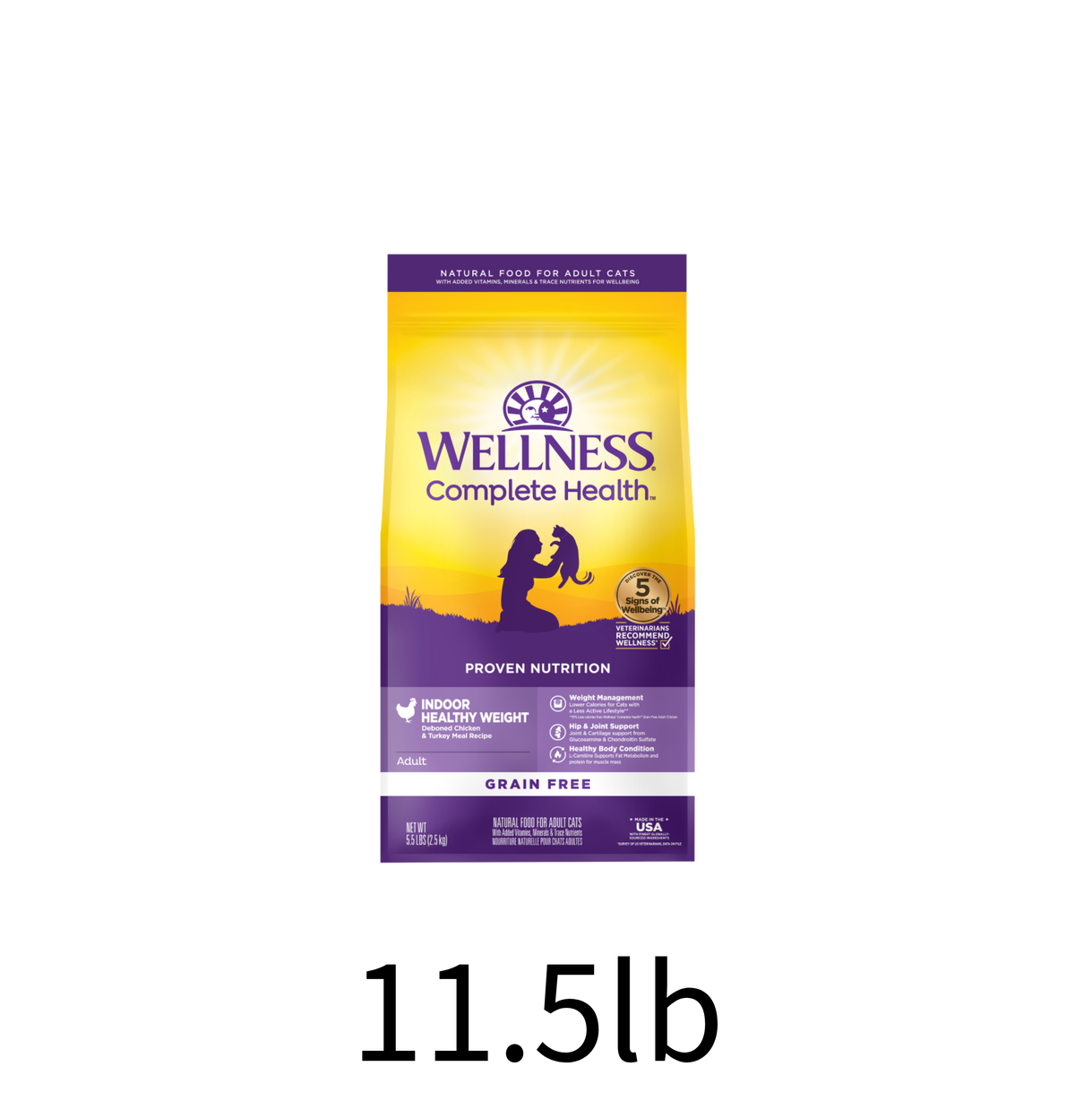 Wellness | Complete Health 無穀物室內貓體重控制貓乾糧 11.5lb