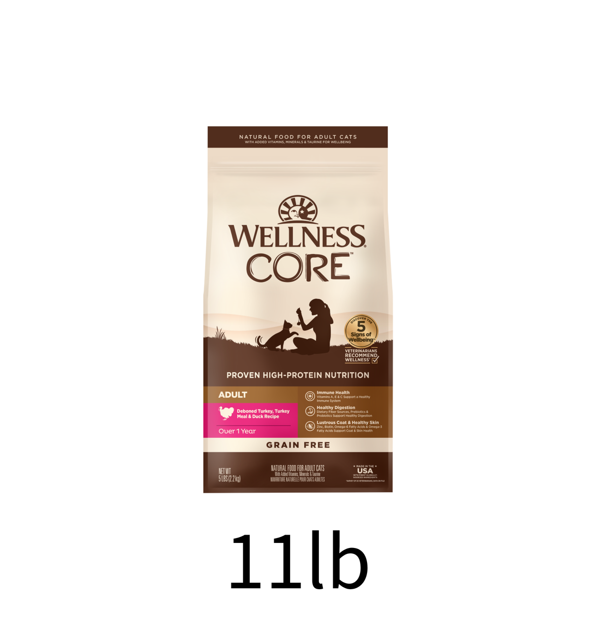Wellness | Core 無穀物火雞+鴨肉貓乾糧 11lb