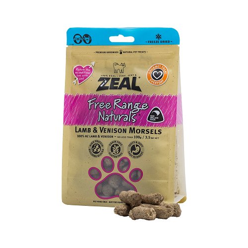 Zeal | 無榖物冷凍脫水羊肉+鹿純肉 100g - Lantau Pet