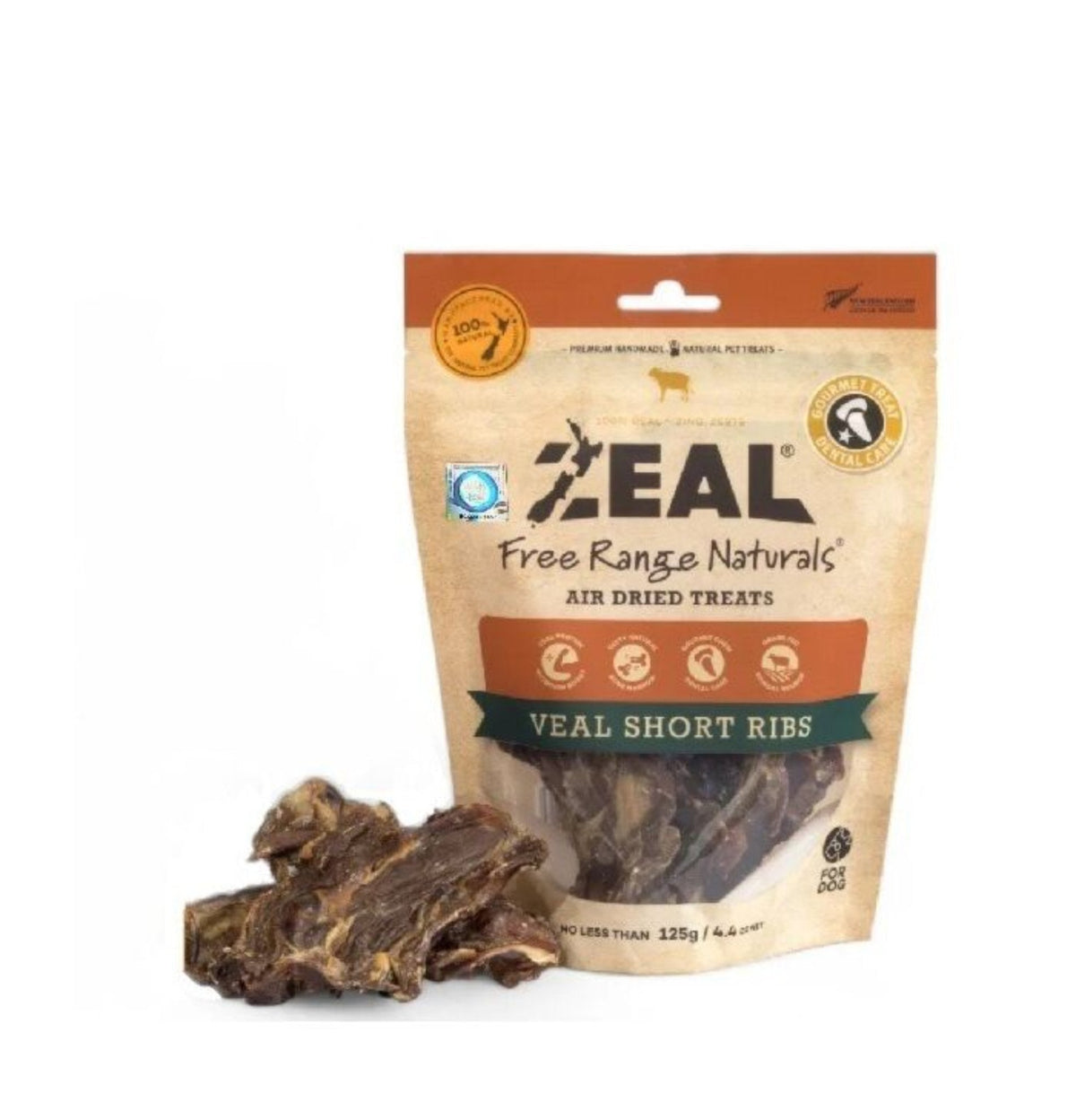 Zeal | 紐西蘭牛仔肉骨 125g - Lantau Pet