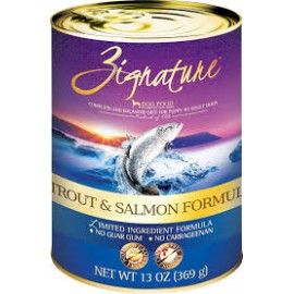 Zignature 鱒魚及三文魚配方狗罐頭 13oz